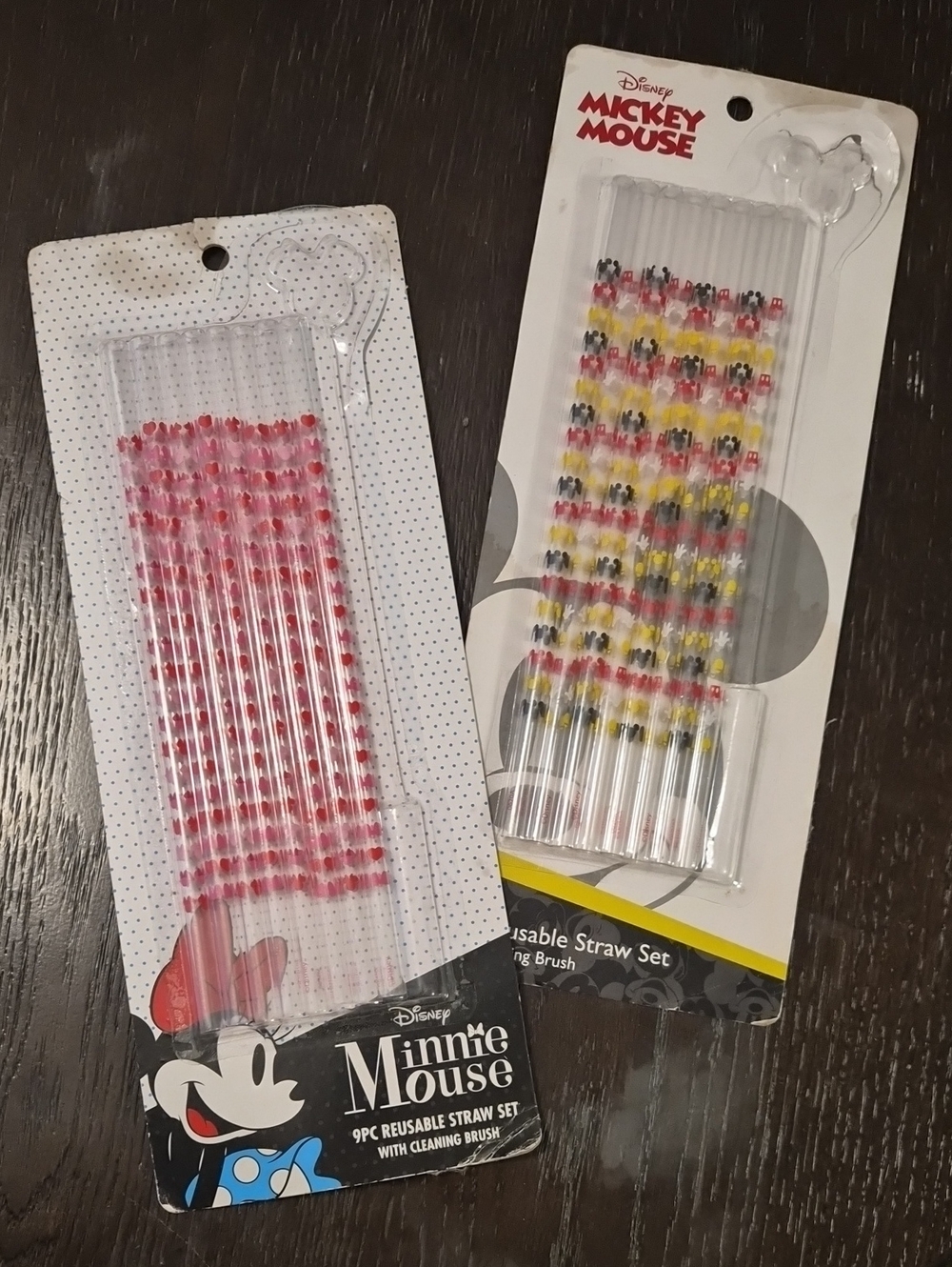Disney Mickey & Minnie Mouse Reusable Straws